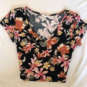 Floral GARAGE Crop Top